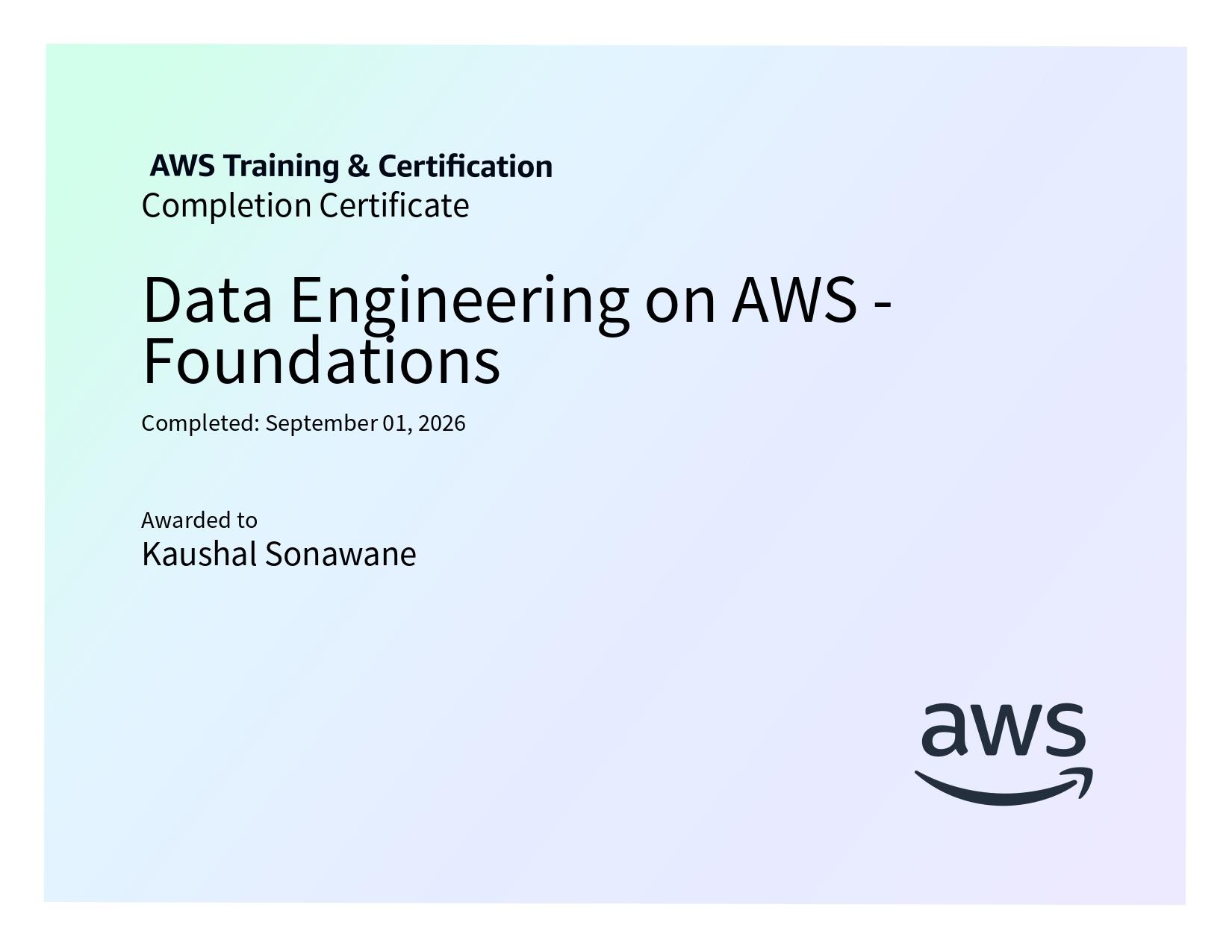 Data Engineering on AWS - Foundations