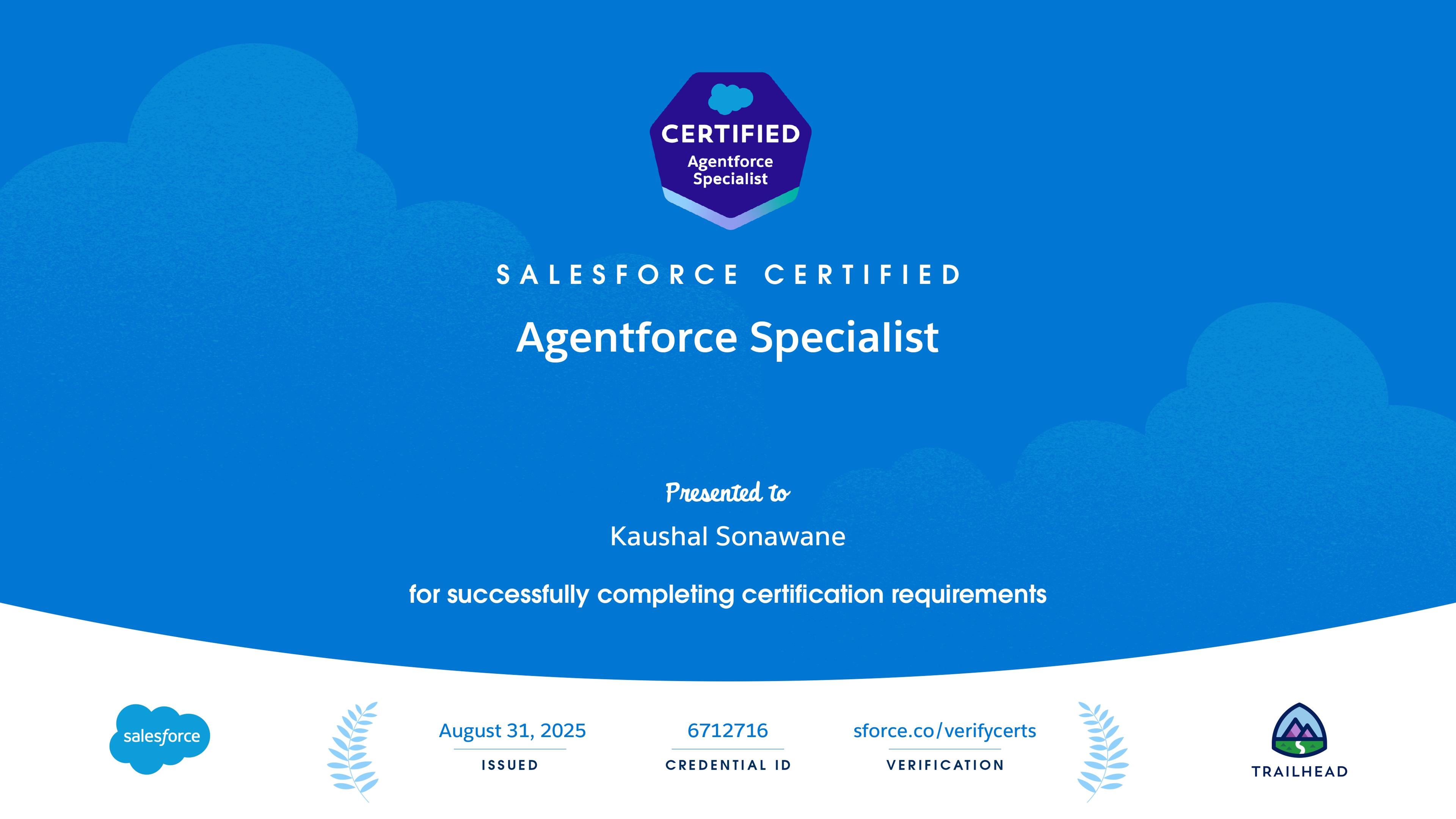 Certified Agentforce Specialist