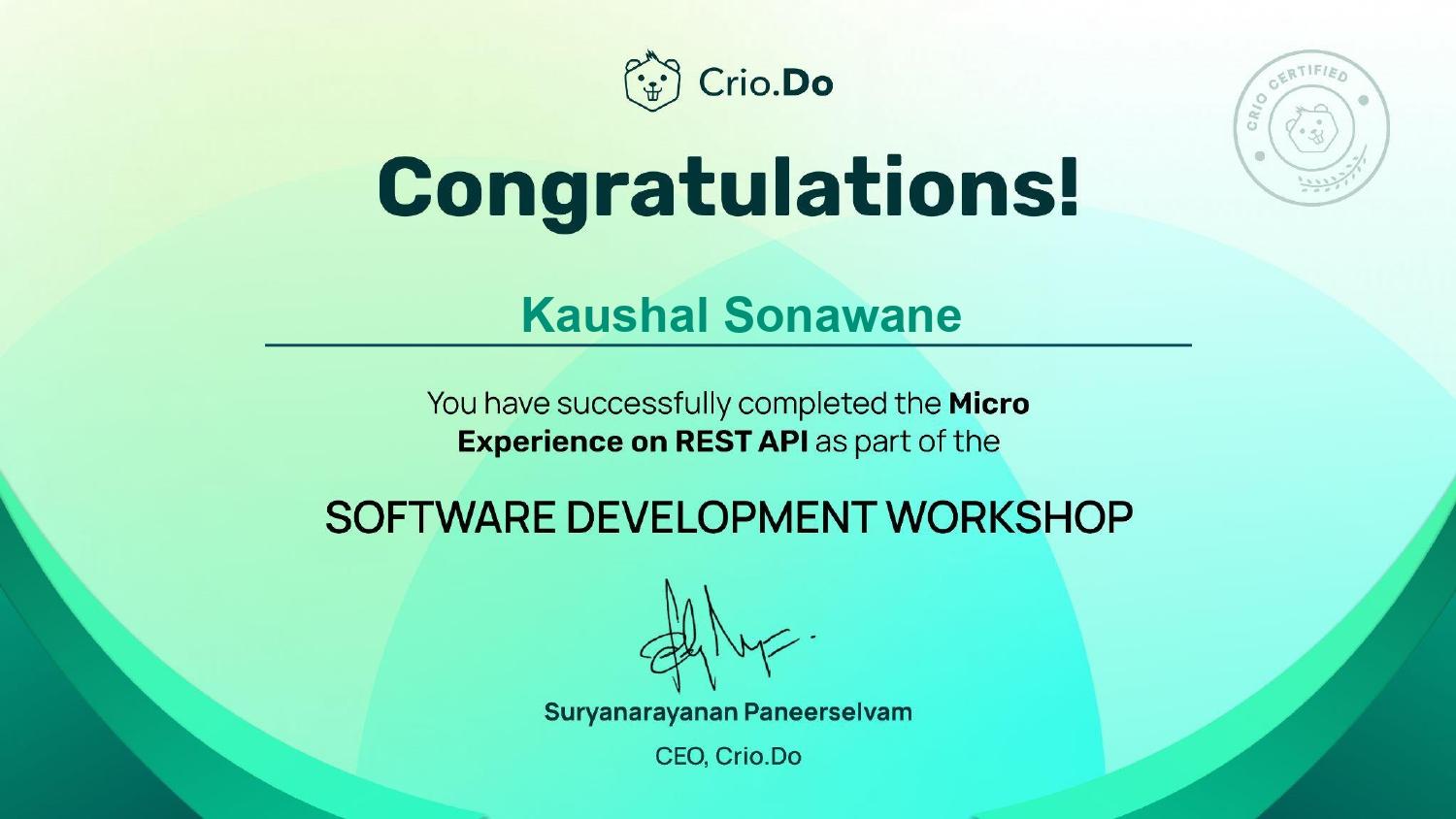 Software Development Workshop